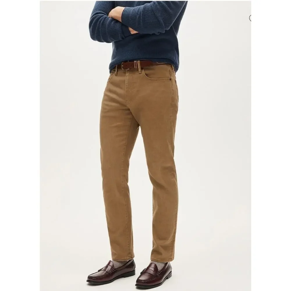 NWOT J. Crew Men's 770™ Straight-Fit Garment-Dyed Pant Green 35/32 *Flaw